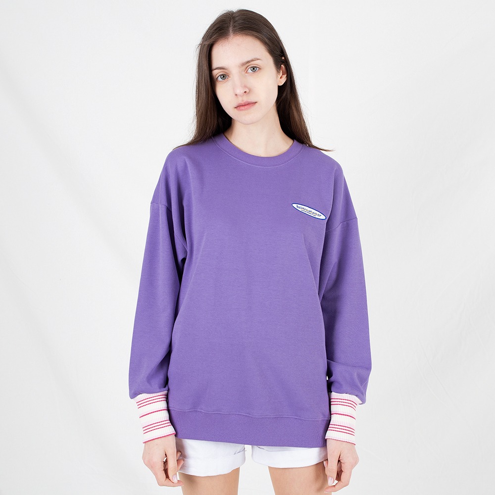 [토이에스트] logo sweat shirt purple