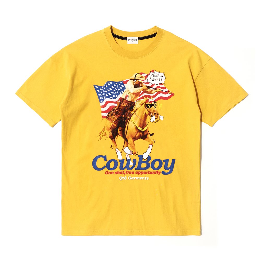 [큐티에잇] WA Cowboy Tee (Yellow)