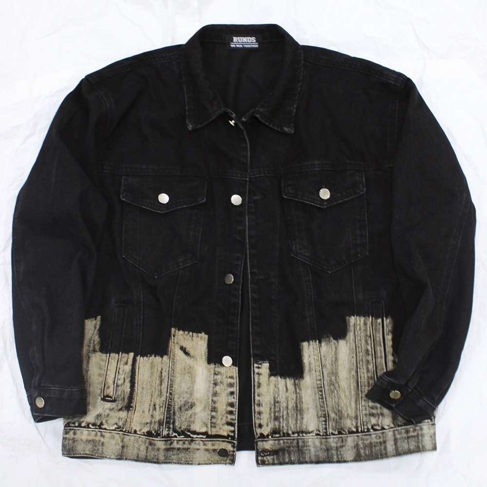[런디에스] brush bleach trucker jacket