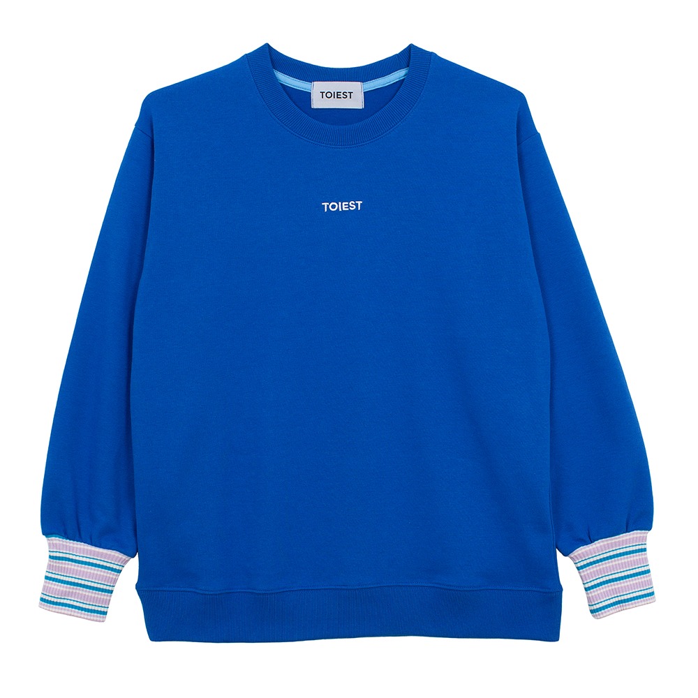 [토이에스트] Logo sweat shirt blue