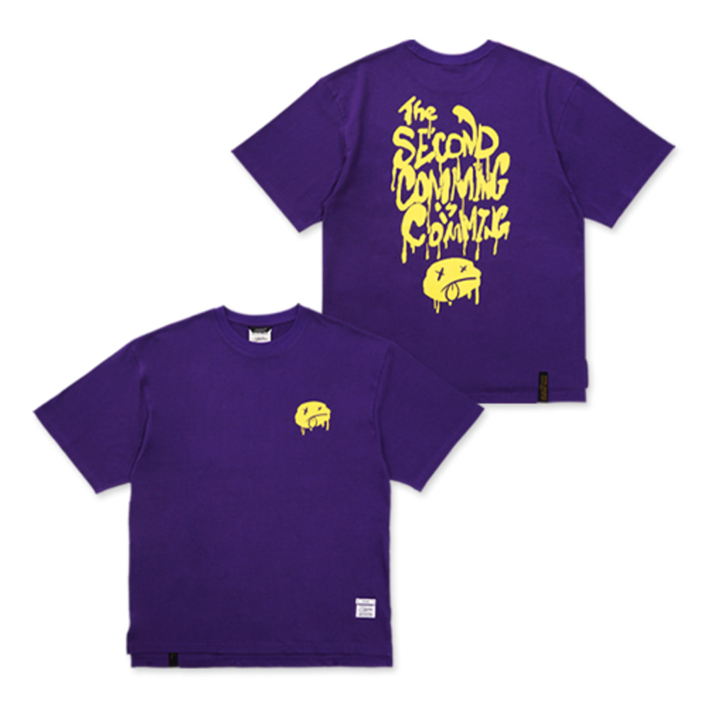 [스티그마] Second Coming Oversized Short Sleeves T-Shirts - Purple