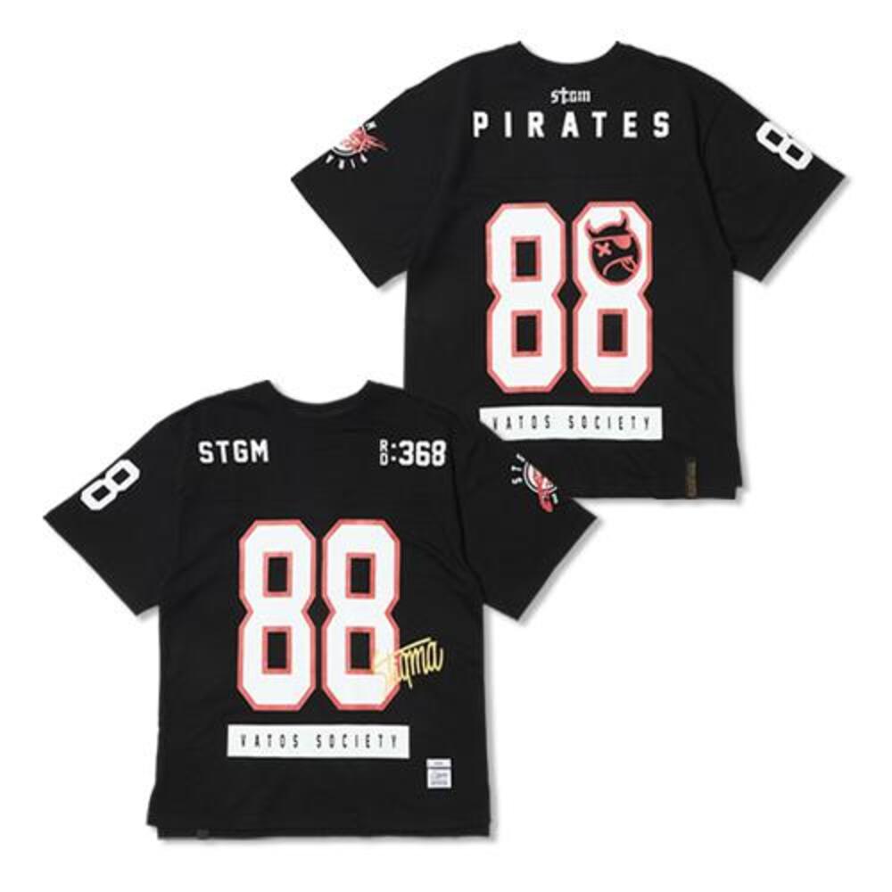 [스티그마]  88 Football Oversized Short Sleeves T-Shirts Black