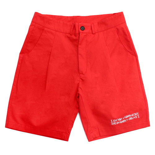 [아임낫어휴먼비잉] Basic Logo Shorts - Red